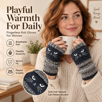 Winter Warm Half Finger Knitted Gloves