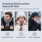 Women Winter Warm Knit Hat with Face Mask and Neck Warmer Windproof Ear Protection Beanie for Cycling