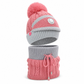Women Winter Warm Knit Hat with Face Mask and Neck Warmer Windproof Ear Protection Beanie for Cycling