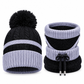 Women Winter Warm Knit Hat with Face Mask and Neck Warmer Windproof Ear Protection Beanie for Cycling