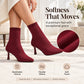 Women's Chic Pointed Toe Knit Stiletto Boots