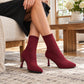 Women's Chic Pointed Toe Knit Stiletto Boots