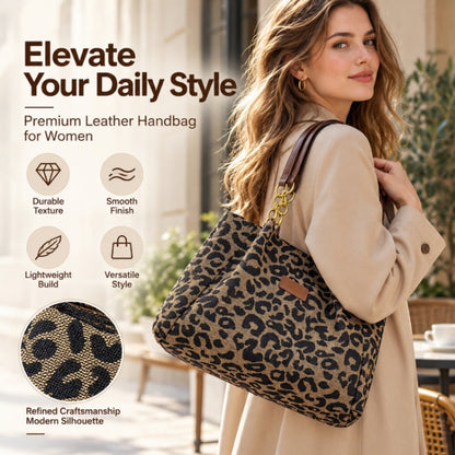 🌸Retro Leopard Print Tote Bag for Women