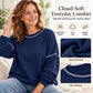 👕 Relaxed Easy Comfort, Clean Neckline | Women's Casual Loose Crewneck Sweatshirt