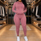 🧥 Easy Coordinated Comfort, Move-Ready Fit | Women's Casual Hoodie and Leggings Set