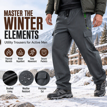 Men's Plush-Lined Waterproof Cargo Pants