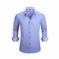 Men's Business Casual Contrast Long Sleeve Shirt