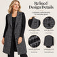Women's Plaid Notched Lapel Longline Vest