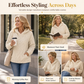 Women's Loose Fit Pullover Jacquard Hooded Plush Hoodie for Autumn and Winter