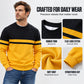 Men's Casual Crewneck Color-Block Sweatshirt