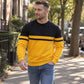 Men's Casual Crewneck Color-Block Sweatshirt