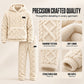 Men's Plush Jacquard Hooded Sweatshirt & Pants Set