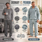 Men's Plush Jacquard Hooded Sweatshirt & Pants Set