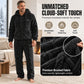 Men's Plush Jacquard Hooded Sweatshirt & Pants Set