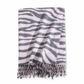 Women's Zebra Print Faux Cashmere Scarf Thick Warm Winter Shawl and Wrap with Tassels