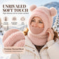 🌸Hot Sale 50% OFF💖3-in-1 Winter Bear Hat with Scarf & Mask