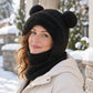 🌸Hot Sale 50% OFF💖3-in-1 Winter Bear Hat with Scarf & Mask