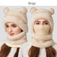 🌸Hot Sale 50% OFF💖3-in-1 Winter Bear Hat with Scarf & Mask