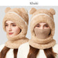 🌸Hot Sale 50% OFF💖3-in-1 Winter Bear Hat with Scarf & Mask