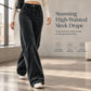 Women's Casual High-Waisted Wide Leg Corduroy Pants