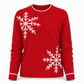 Women's Christmas Snowflake Jacquard Knit Sweater Crew Neck Loose Fit Pullover for Autumn and Winter