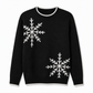 Women's Christmas Snowflake Jacquard Knit Sweater Crew Neck Loose Fit Pullover for Autumn and Winter