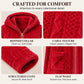 Women's Plush Cable Knit Hooded Jacket & Pants Set
