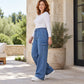 Women's Cargo Jeans with Elastic Drawstring Waist