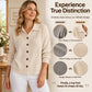 Women's Collared Button-Down Knit Cardigan