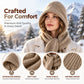Women's 2-in-1 Thermal Knit Hooded Scarf