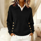 Women's Fashion Solid Color V-Neck Pullover