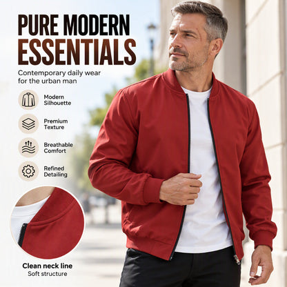 Men's Inspirational Graphic Zip-Up Bomber Jacket