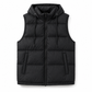 Women's Hooded Padded Puffer Vest with Adjustable Drawstring and Full Zip