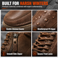 Mens Winter High Top Snow Boots Thickened Thick Sole Warm Shoes