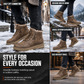 Mens Winter High Top Snow Boots Thickened Thick Sole Warm Shoes