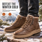 Mens Winter High Top Snow Boots Thickened Thick Sole Warm Shoes